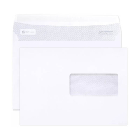Clairefontaine Calligraphe enveloppe 162 x 229 mm - C5 fenêtre à droite centrée, autocollante (500 pièces) - blanc 404637