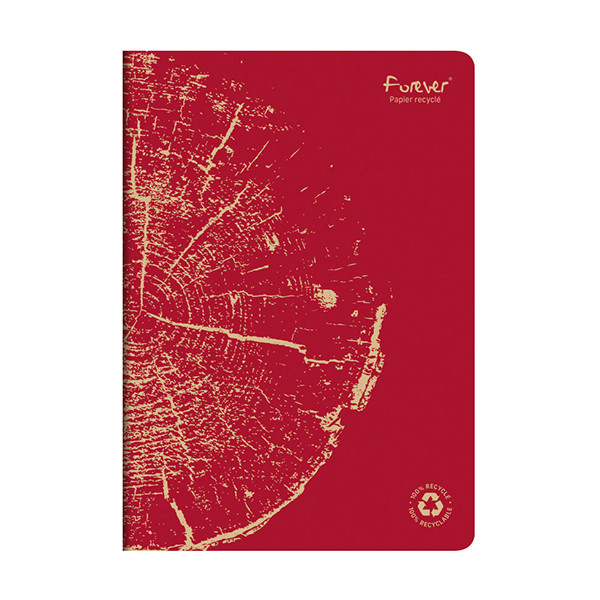 Clairefontaine Forever Premium carnet de notes A4 ligné 48 feuilles - rouge 250455 - 1