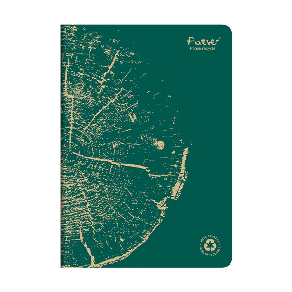Clairefontaine Forever Premium carnet de notes A4 ligné 48 feuilles - vert sapin 250453 - 1