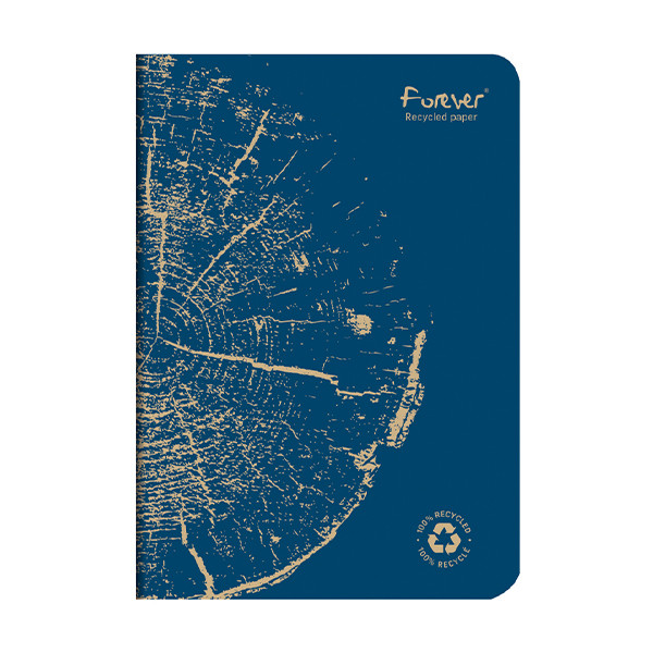 Clairefontaine Forever Premium carnet de notes A5 ligné 48 feuilles - bleu cobalt 250450 - 1
