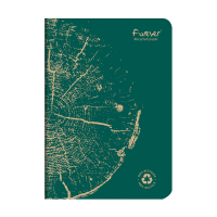 Clairefontaine Forever Premium carnet de notes A5 ligné 48 feuilles - vert sapin 250449