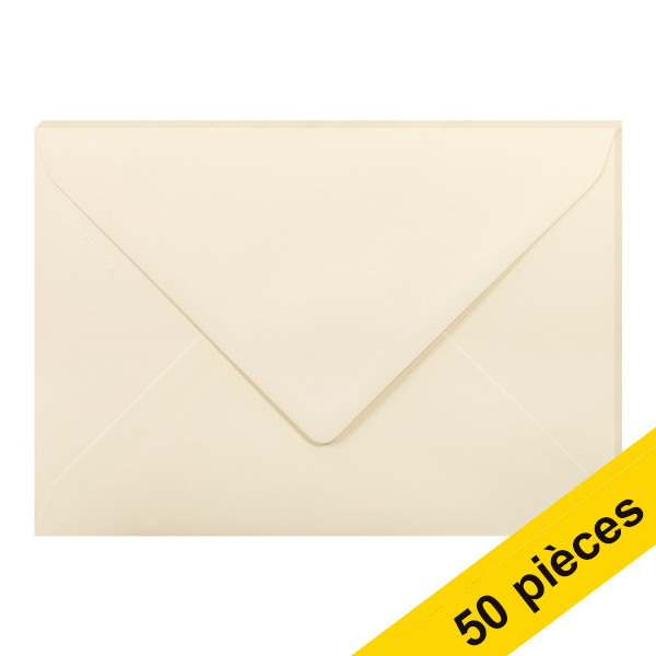 Offre : 10x Clairefontaine enveloppes de C5 120 g/m² (5 pièces) - ivoire 424761 - 1