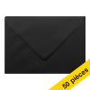 Offre : 10x Clairefontaine enveloppes de couleur C5 120 g/m² (5 pièces) - noir 424769 - 1