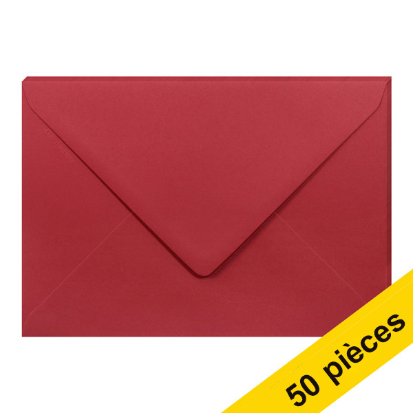 Offre : 10x Clairefontaine enveloppes de couleur C5 120 g/m² (5 pièces) - rouge intense 424768 - 1