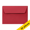 Offre : 10x Clairefontaine enveloppes de couleur C6 120 g/m² (5 pièces) - rouge intense 424780 - 1
