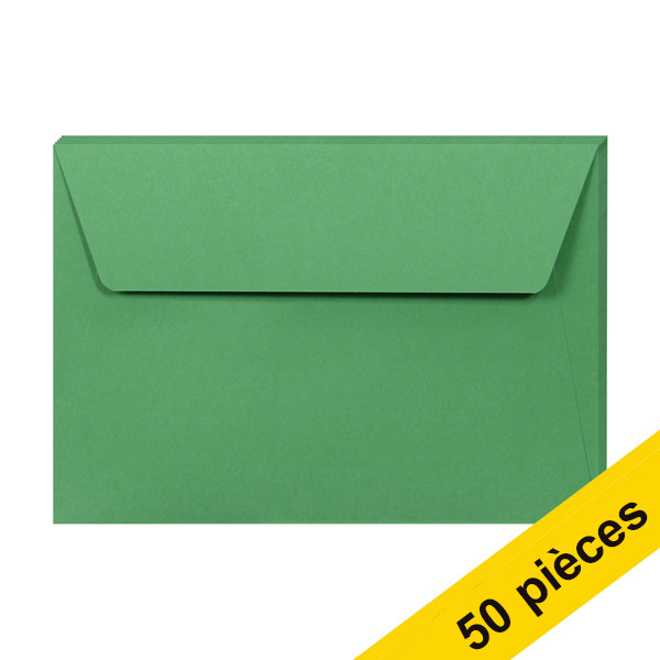 Offre : 10x Clairefontaine enveloppes de couleur C6 120 g/m² (5 pièces) - vert forêt 424775 - 1