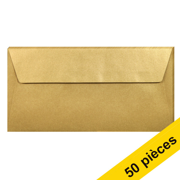 Offre : 10x Clairefontaine enveloppes de couleur EA5/6 120 g/m² (5 pièces) - or 424795 - 1