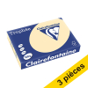 Offre : 3xClairefontaine papier couleur 120 g/m² A4 (250 feuilles) - chamois 340044 - 1