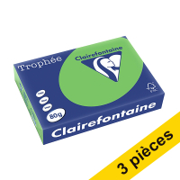 Offre : 3x Clairefontaine papier couleur 80 g/m² A4 (500 feuilles) - vert menthe 340031