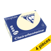 Offre : 4x Clairefontaine papier couleur 210 g/m² A4 (250 feuilles) - ivoire 250417 - 1