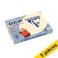 Offre : 5x Clairefontaine DCP papier couleur 120 g/m² A4 (250 feuilles) - ivoire 250410