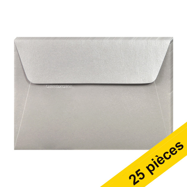 Offre : 5x Clairefontaine enveloppes de couleur C6 120 g/m² (5 pièces) - argent 424782 - 1