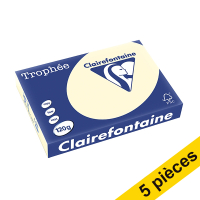 Offre : 5x Clairefontaine papier couleur 120 g/m² A4 (250 feuilles) - ivoire 250400