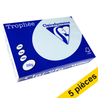 Offre : 5x Clairefontaine papier couleur 80 g/m² A4 (500 feuilles) - bleu azur 250408