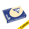 Offre : 5x Clairefontaine papier couleur 80 g/m² A4 (500 feuilles) - chamois 250472 - 1
