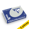 Offre : 5x Clairefontaine papier couleur 80 g/m² A4 (500 feuilles) - gris acier 250471 - 1