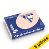 Offre : 5x Clairefontaine papier couleur 80 g/m² A4 (500 feuilles) - saumon 250476 - 1