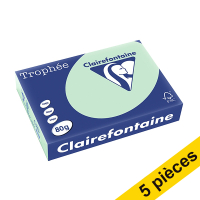 Offre : 5x Clairefontaine papier couleur 80 g/m² A4 (500 feuilles) - vert 250409