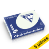 Offre : 5x Clairefontaine papier couleur 80 g/m² A4 (500 feuilles) - vert pâle 250418 - 1