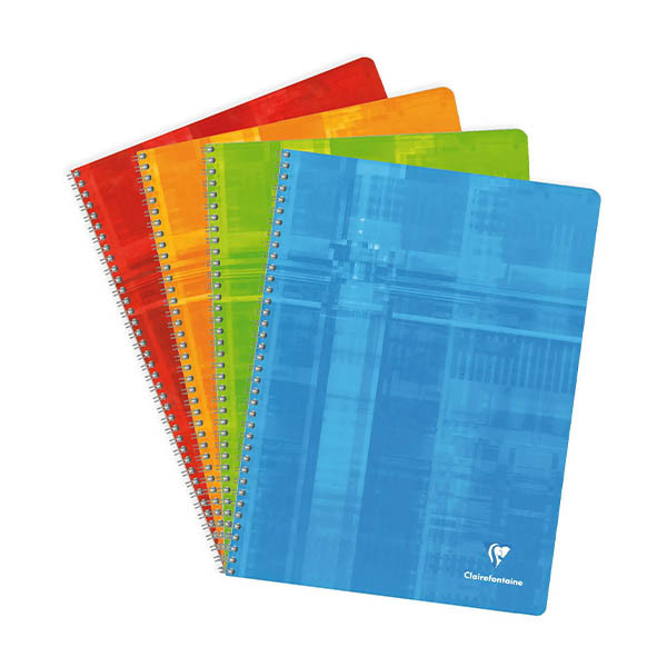 Clairefontaine cahier à spirale A4+ 90 g/m² Seyès (grands carreaux) 50 feuilles (10 pièces) - assorti 404574 - 1