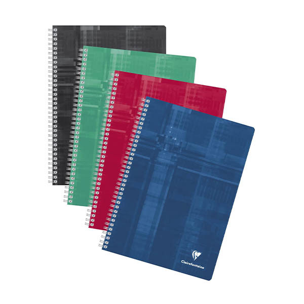 Clairefontaine cahier à spirale A4 quadrillé (5 mm) 90 g/m² 90 feuilles (5 pièces) - assorti 404562 - 1