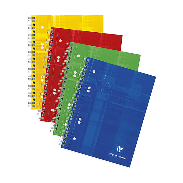 Clairefontaine cahier à spirale A5+ quadrillé 90 g/m² 80 feuilles (5 pièces) - assorti 250439 - 1