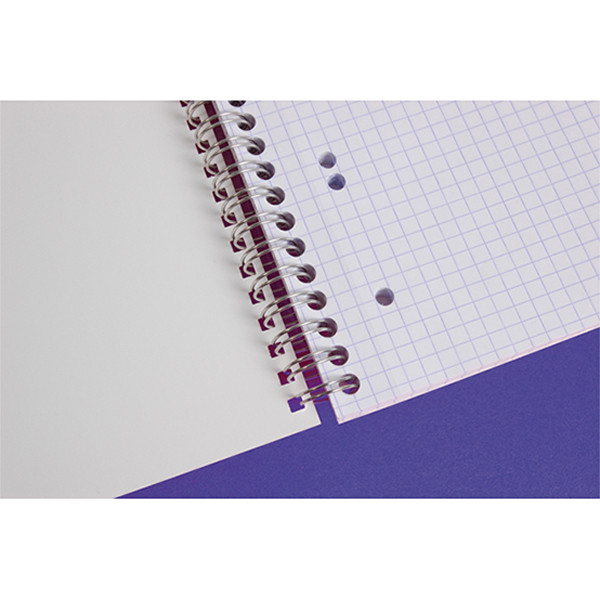 Clairefontaine cahier à spirale A5+ quadrillé 90 g/m² 80 feuilles (5 pièces) - assorti 250439 - 2