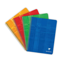Clairefontaine cahier à spirale A5 90 g/m² 50 feuilles quadrillées 5 mm (10 pièces) - assorti 404575
