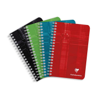 Clairefontaine cahier à spirale A6 110 x 170 mm 90 g/m² 90 feuilles quadrillées 5 mm (5 pièces) - assorti 404566