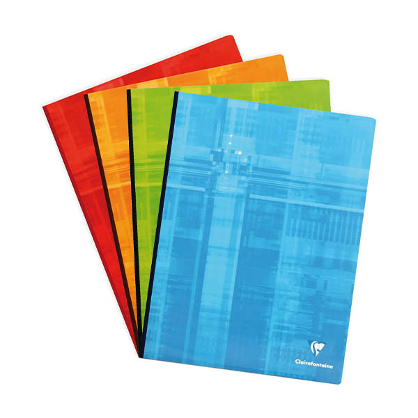 Clairefontaine cahier A4+ Seyès (grands carreaux) 90 g/m² 48 feuilles (5 pièces) - assorti 404577 - 1