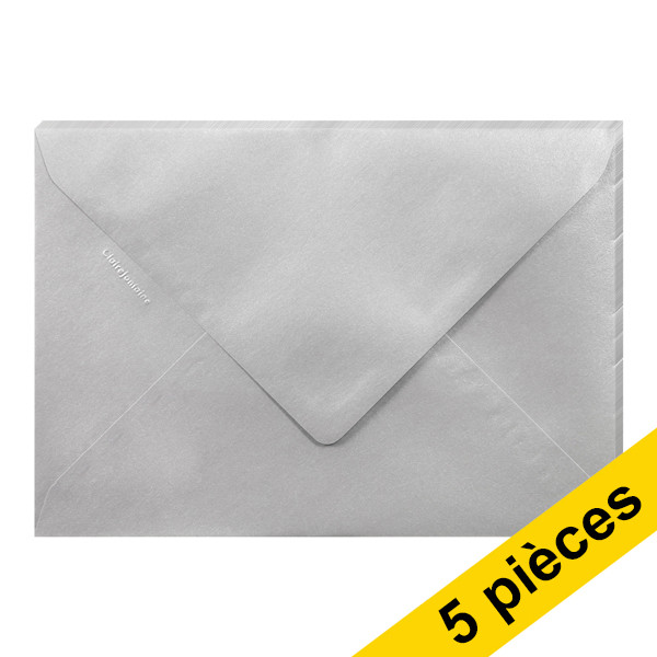 Clairefontaine enveloppes de couleur C5 120 g/m² (5 pièces) - argent 250349 - 1