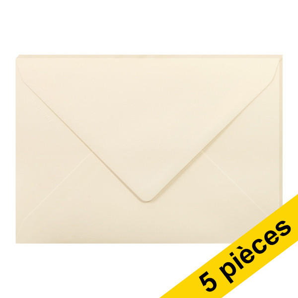 Clairefontaine enveloppes de couleur C5 120 g/m² (5 pièces) - ivoire 250340 - 1