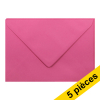 Clairefontaine enveloppes de couleur C5 120 g/m² (5 pièces) - rose intense 250345 - 1