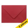 Clairefontaine enveloppes de couleur C5 120 g/m² (5 pièces) - rouge intense 250347 - 1