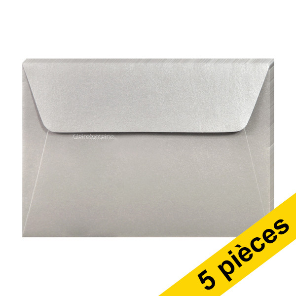 Clairefontaine enveloppes de couleur C6 120 g/m² (5 pièces) - argent 250337 - 1