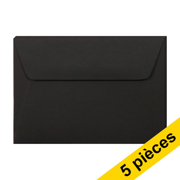Clairefontaine enveloppes de couleur C6 120 g/m² (5 pièces) - noir 250336 - 1