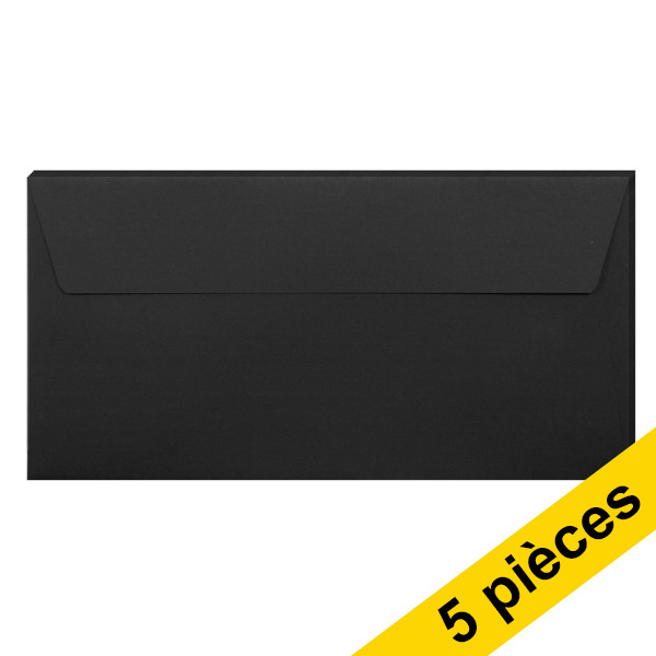 Clairefontaine enveloppes de couleur EA5/6 120 g/m² (5 pièces) - noir 250324 - 1
