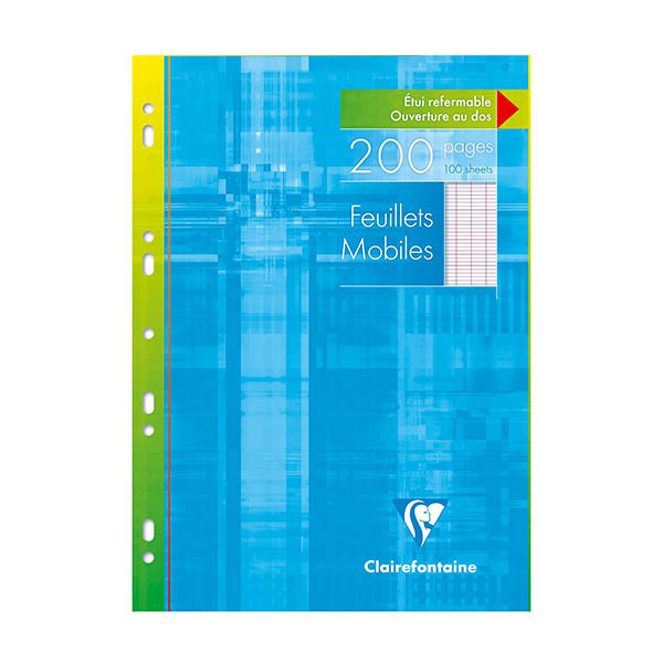 Clairefontaine feuillets mobiles A4 Seyès (grands carreaux) 90 g/m² 100 feuilles 404569 - 1