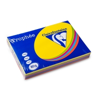Clairefontaine multipack 80 g/m² A3 (5 x 100 feuilles) - jaune/vert/orange/bleu/rose intense 250295