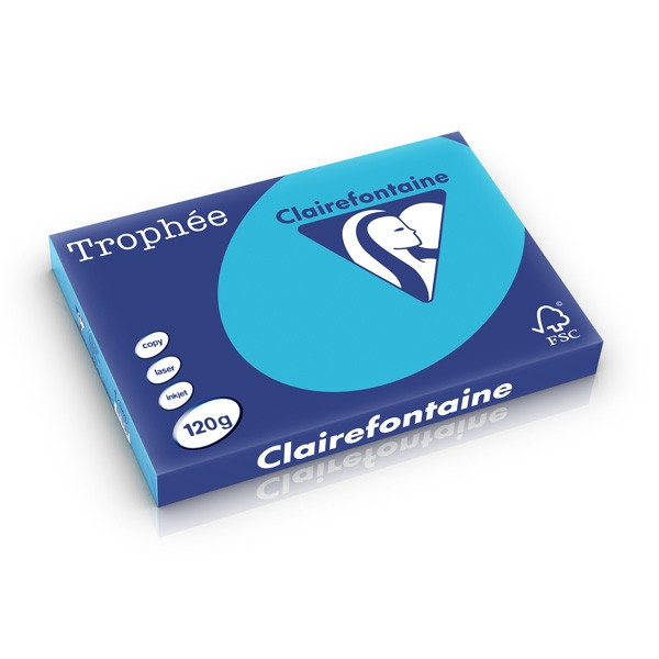 Clairefontaine papier couleur 120 g/m² A3 (250 feuilles) - bleu royal 250228 - 1