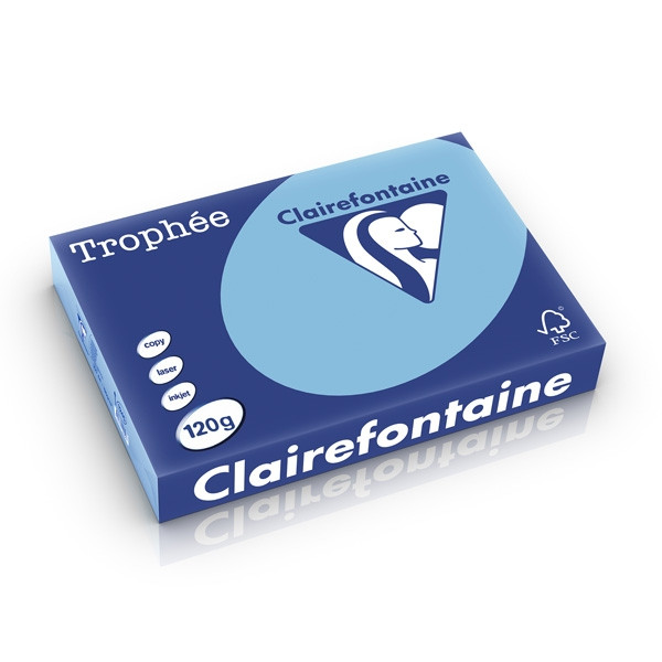 Clairefontaine papier couleur 120 g/m² A4 (250 feuilles) - bleu lavande 250203 - 1