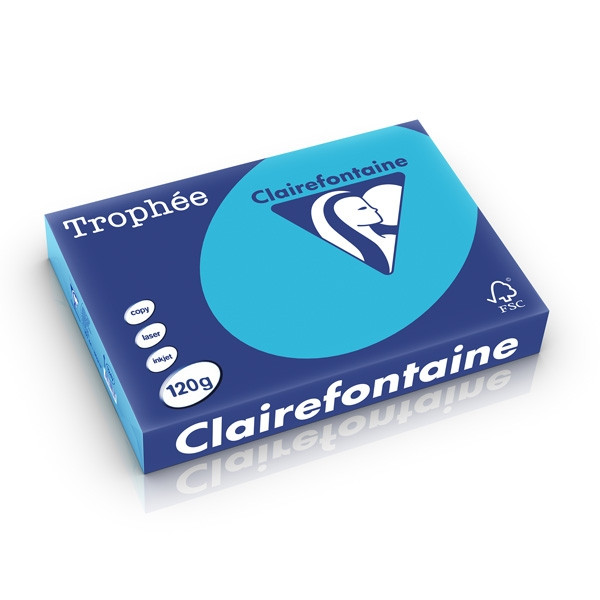 Clairefontaine papier couleur 120 g/m² A4 (250 feuilles) - bleu royal 250210 - 1