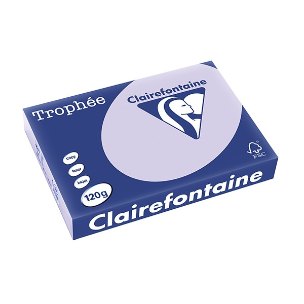 Clairefontaine papier couleur 120 g/m² A4 (250 feuilles) - lilas 250076 - 1