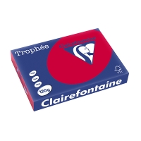 Clairefontaine papier couleur 120 g/m² A4 (250 feuilles) - rouge groseille 250087