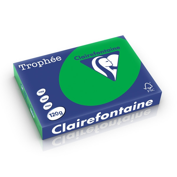 Clairefontaine papier couleur 120 g/m² A4 (250 feuilles) - vert billard 250212 - 1
