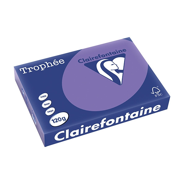 Clairefontaine papier couleur 120 g/m² A4 (250 feuilles) - violine 250082 - 1