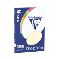 Clairefontaine papier couleur 160 g/m² A4 (50 feuilles) - crème 250064