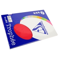 Clairefontaine papier couleur 160 g/m² A4 (50 feuilles) - rouge groseille 250025