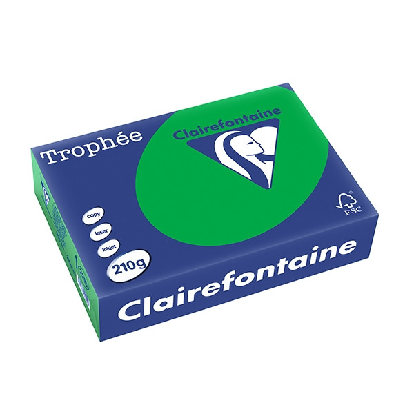 Clairefontaine papier couleur 210 g/m² A4 (250 feuilles) - vert billard 250104 - 1