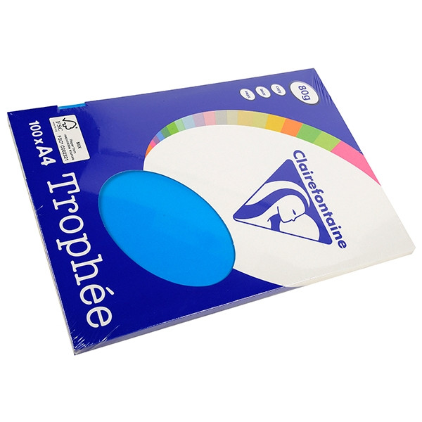 Clairefontaine papier couleur 80 g/m² A4 (100 feuilles) - bleu turquoise 250009 - 1